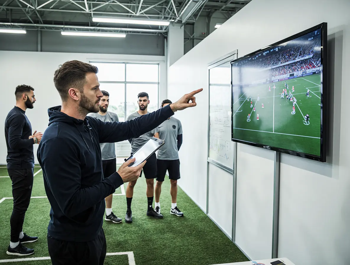 Coach analysing videos